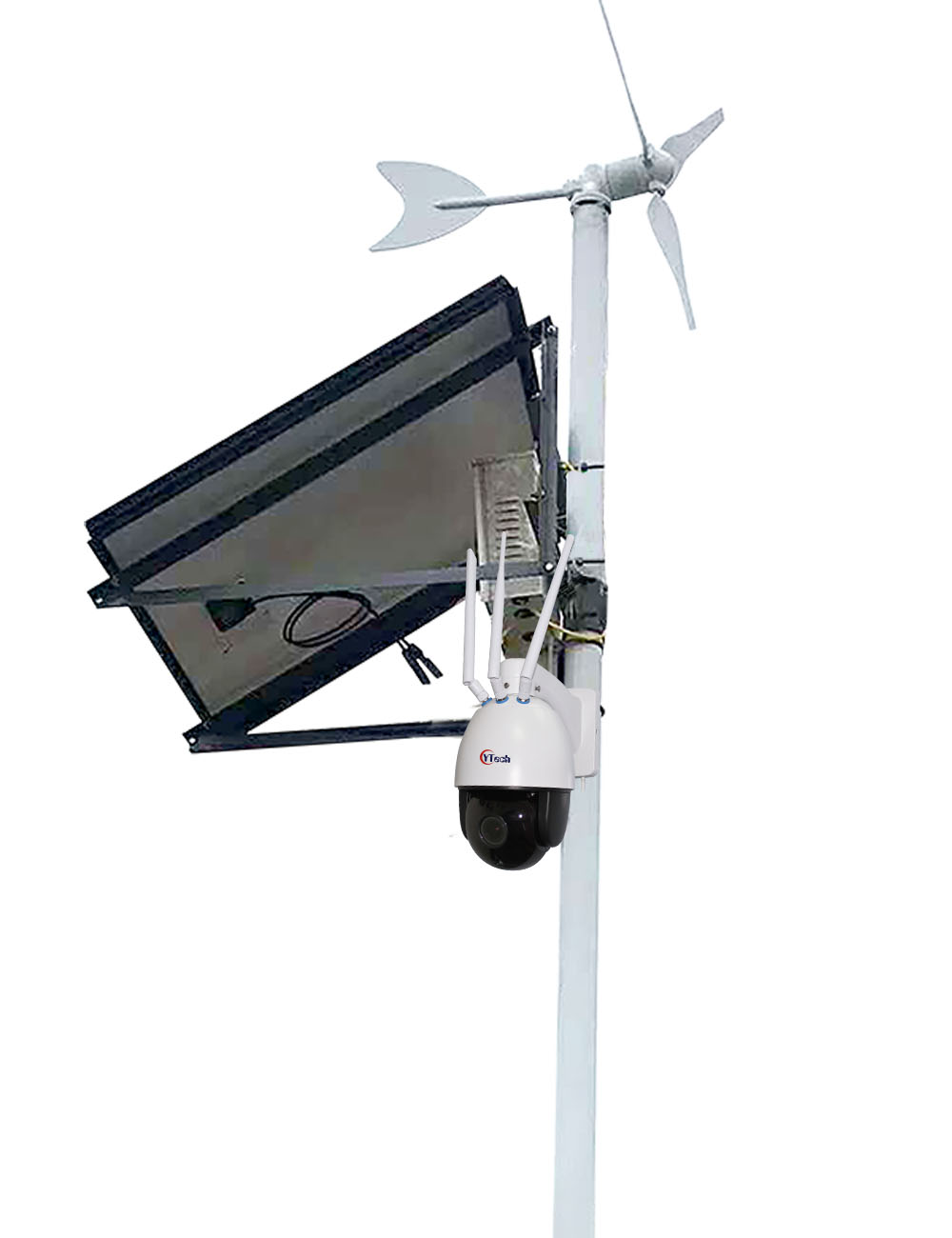 KSB Series 150W Solar&Wind Energy 2.0M Pixels HD 5X Optical Zoom 4G PTZ IP Camera Kit